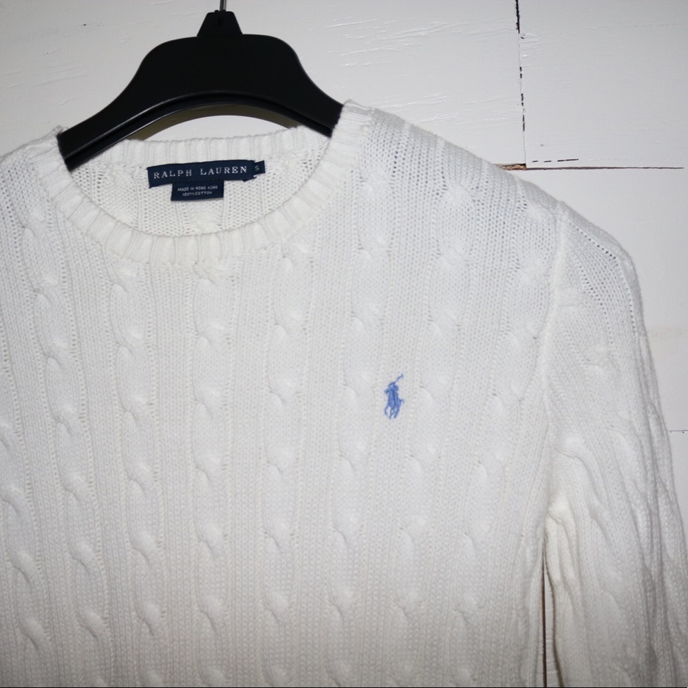 Ralph Lauren Cable knit sweater white